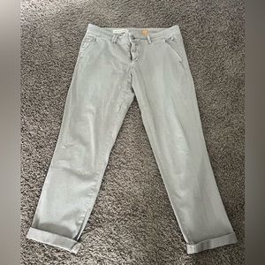 Pilcro Womens Pants Beige Size 28 Anthropologie Chino Fit Hyphen Cotton Blend